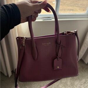 Kate Spade New York Eva Satchel – Small – Purple Leather